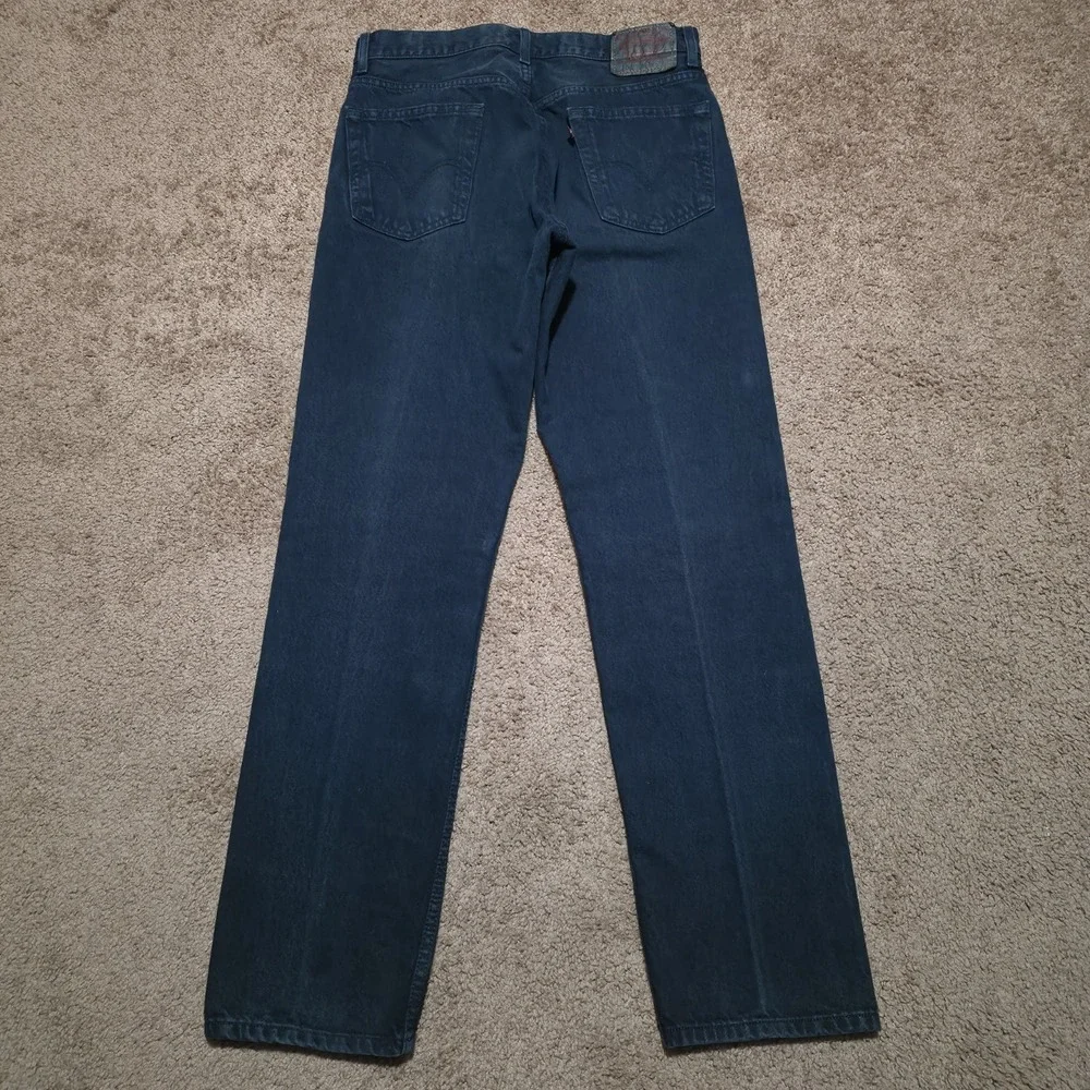 Vintage Levis 505 Regular Jeans Mens 34‎ x 34 *Fits 32 x 34 Navy Y2K 100% Cotton